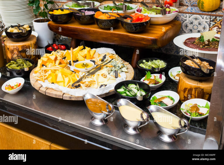 sauces-in-sauceboats-for-a-buffet-table-MCHWPF